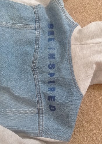 mavi Kot Ceket, Düğmeli, Salaş Kesim - Görsel 9