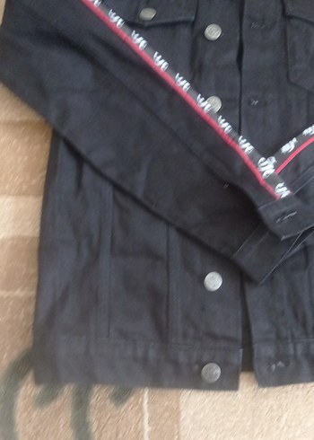 Düğmeli Siyah Kadın Denim Ceket - Görsel 6