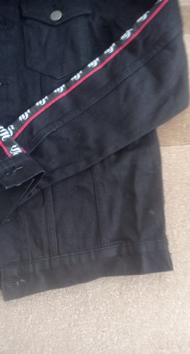 Düğmeli Siyah Kadın Denim Ceket - Görsel 5