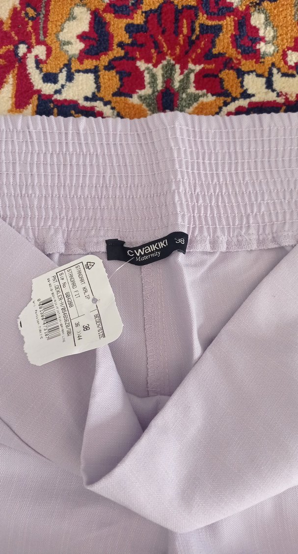 Kadın lila Kumaş Pantolon - Görsel 5