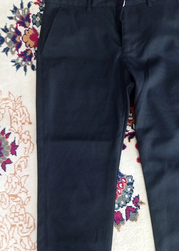 Erkek Siyah Regular Fit keten Pantolon - Görsel 9