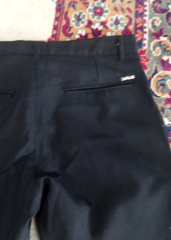 Erkek Siyah Regular Fit keten Pantolon - Görsel 11