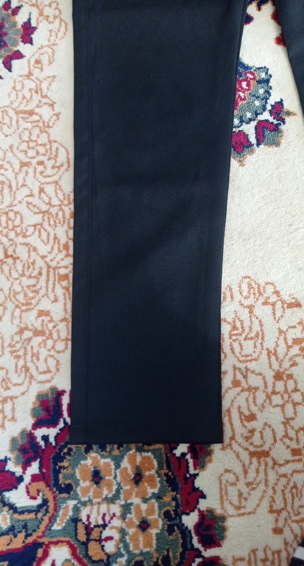 Erkek Siyah Regular Fit keten Pantolon - Görsel 5