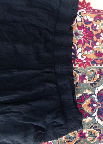 Kadın Siyah Bol Keten Pantolon - Görsel 6