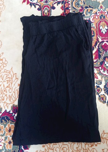 Kadın Siyah Bol Keten Pantolon - Görsel 12