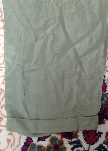 Kadın Kemerli Bol Kesim Uzun Kumaş Pantolon - Görsel 8