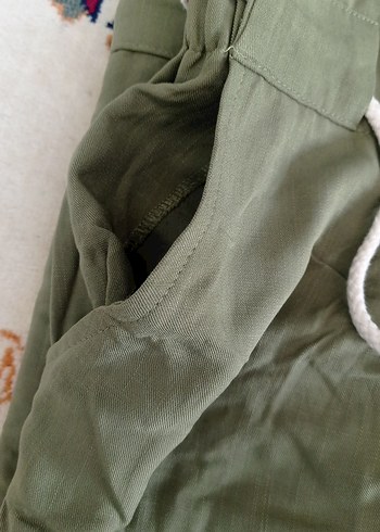 Kadın Kemerli Bol Kesim Uzun Kumaş Pantolon - Görsel 13