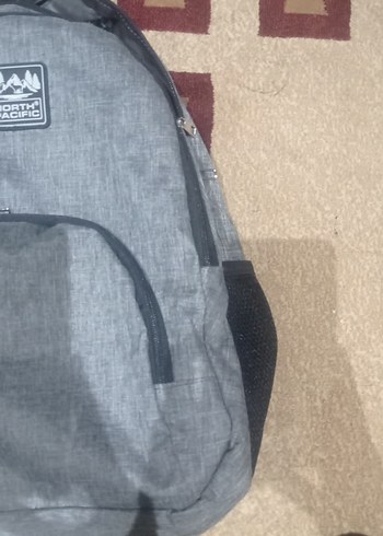 Beden gri Renk Gri Kadın Sırt Çantası Fermuarlı