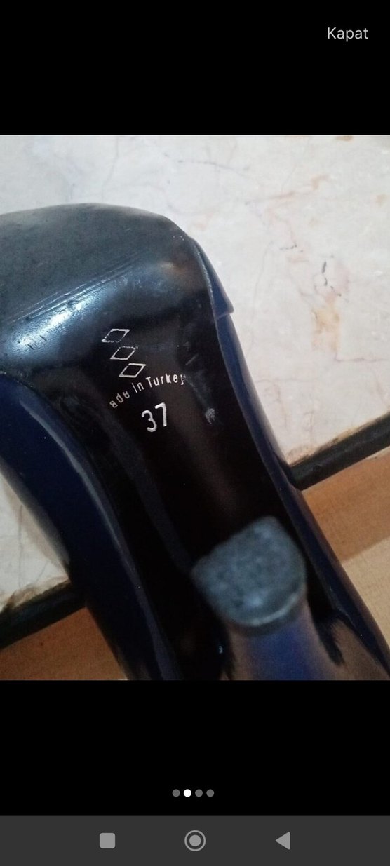 Lacivert Rugan Stiletto Kadın Topuklu Ayakkabı - Görsel 3