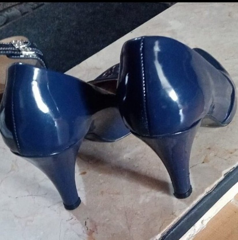 Lacivert Rugan Stiletto Kadın Topuklu Ayakkabı - Görsel 2