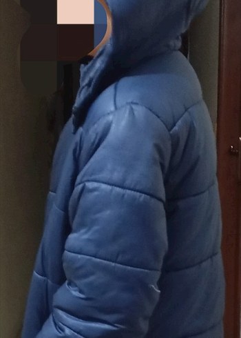 Koyu Mavi Erkek Çocuk Kapüşonlu Mont - Görsel 2