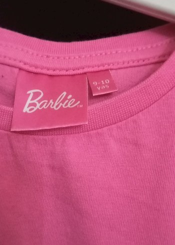 Kız Çocuk Pembe Barbie  Baskılı Kısa Kollu Tişört - Görsel 3