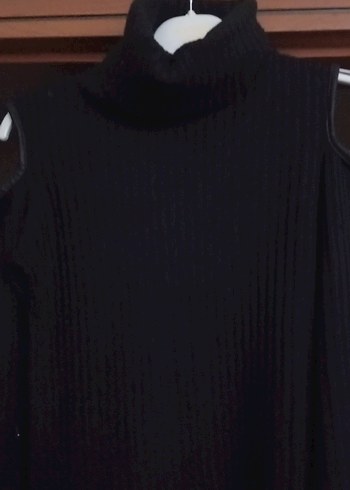 Siyah Balıkçı Yaka Kadın Triko Kazak - Görsel 2