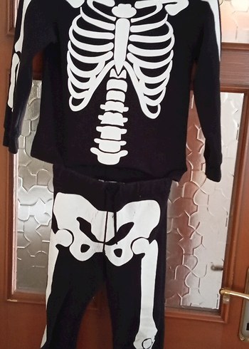 H&M Leopar Desenli Uzun Kollu Kuyruklu Tulum