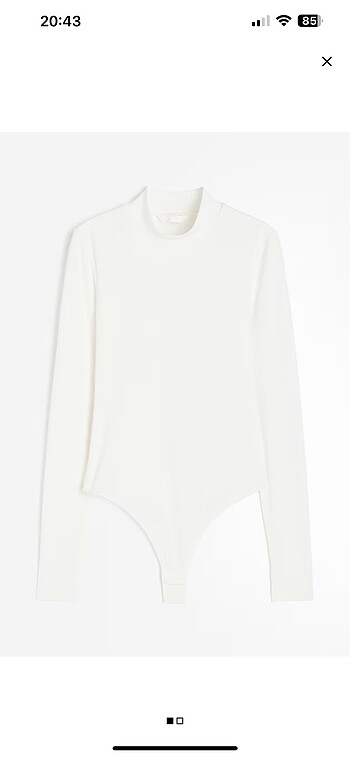 h&m beyaz balıkçı yaka body