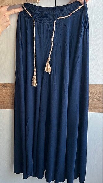 saklı butik lacivert kelebek etek pantolon