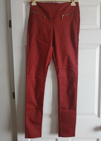VERA MODA 36BEDEN BORDO KETEN PANTOLON