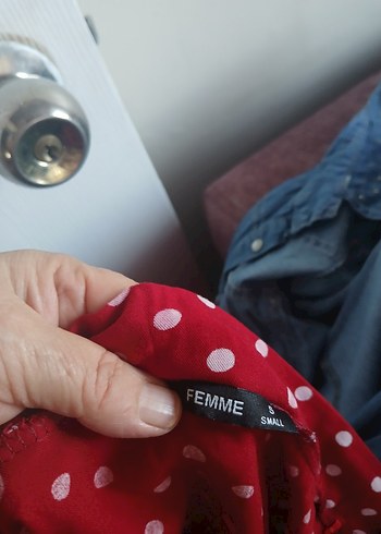 Kırmızı Puantiyeli Volanlı Midi Etek - Görsel 6