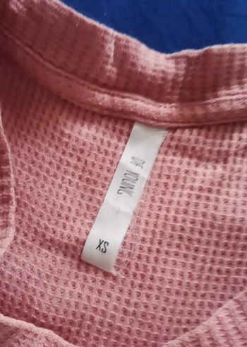 Kızlar için kısa kollu pembe keten tişört - Görsel 3