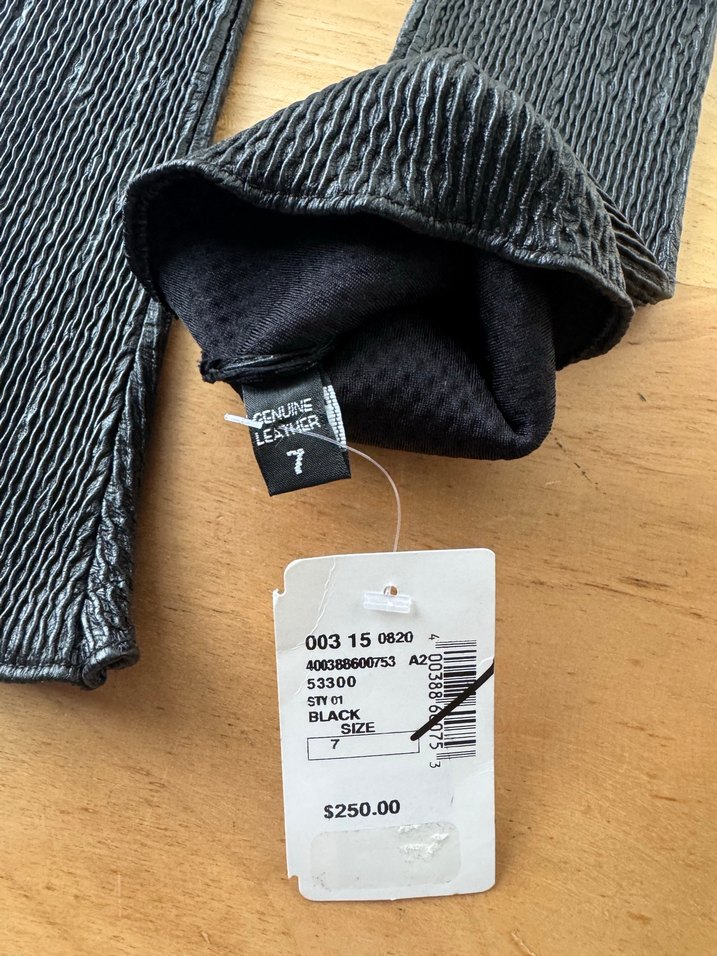 Deri-ipek astarlı eldiven aksesuar - Görsel 3