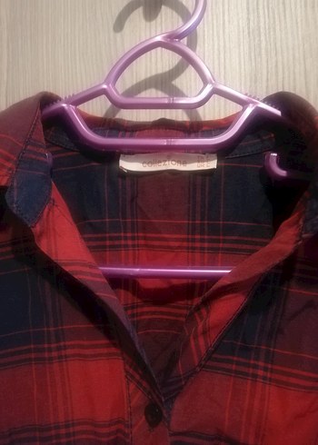 Kadın Bordo Uzun Kollu Salaş Gömlek - Görsel 2