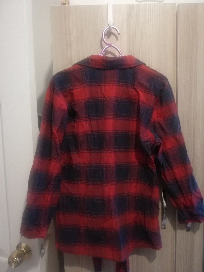 Kadın Bordo Uzun Kollu Salaş Gömlek - Görsel 3