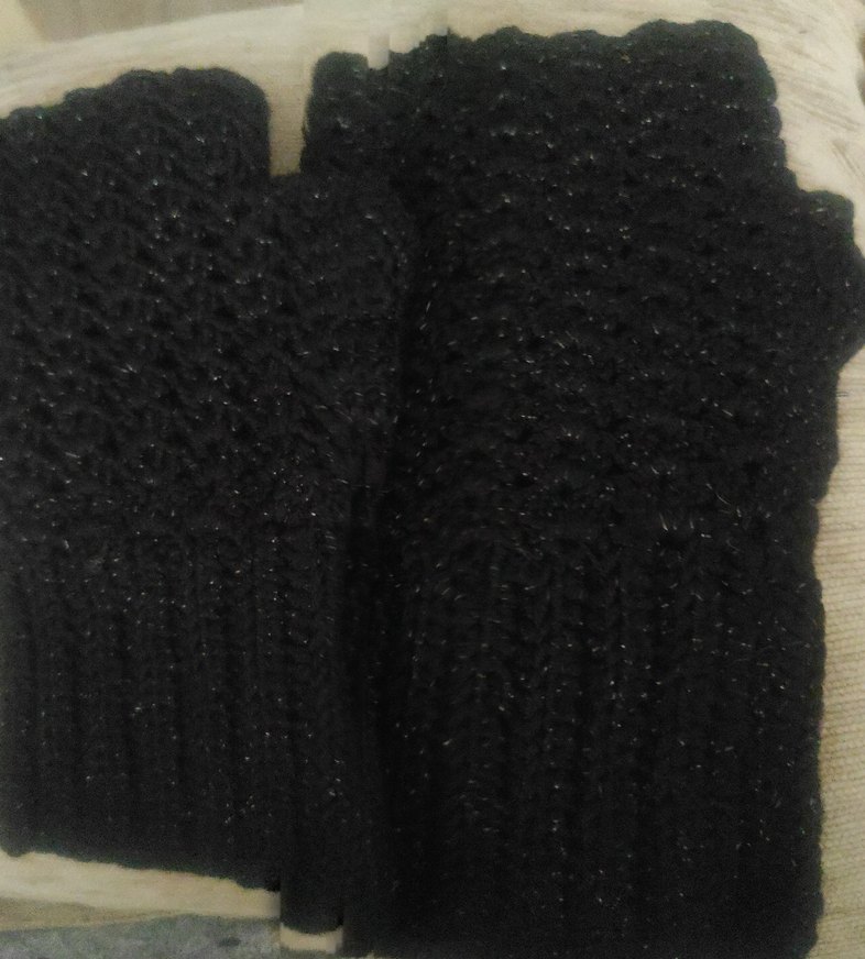 Siyah Örgü Kadın Eldiven - Görsel 4