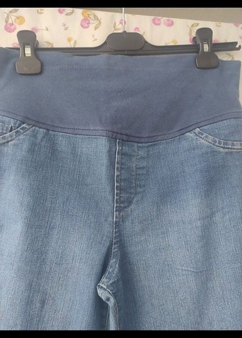 Mavi Hamile Kot Pantolon Bel Detaylı - Görsel 2