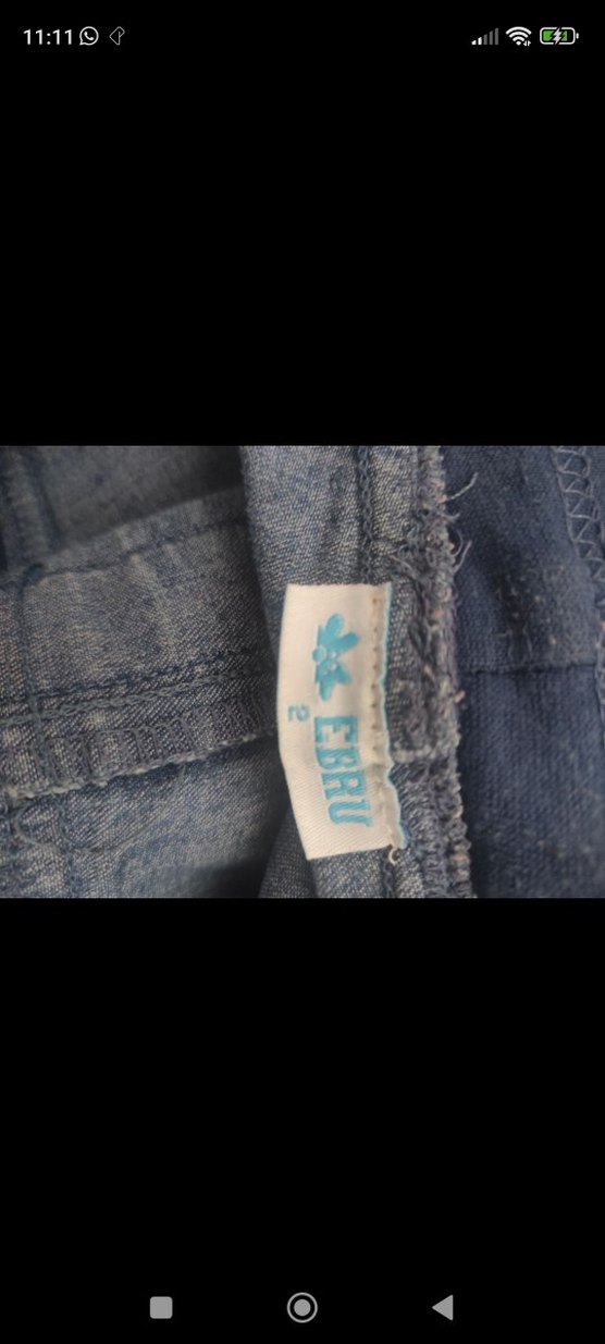 Mavi Hamile Kot Pantolon Bel Detaylı - Görsel 5