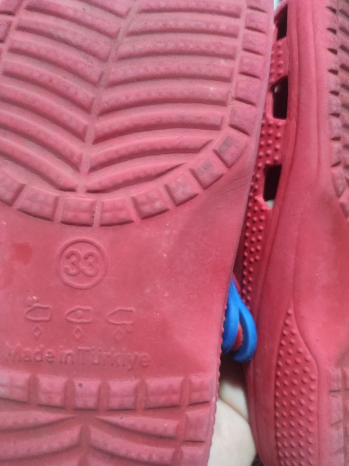 Kız Çocuk Kırmızı Mavi Kaydırmaz Sandalet 33 numara - Görsel 4