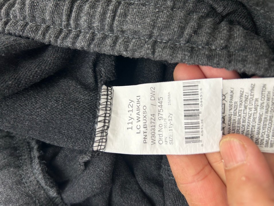 Siyah Rahat Jogger Eşofman Altı  11 12 yaş — görsel 6/12