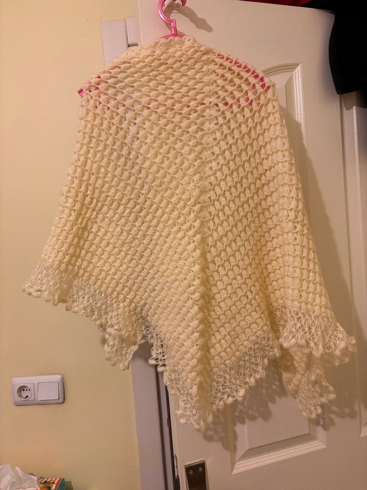 Kadın Siyah El Örgü Bolero Şal (Adet fiyatıdır) - Görsel 3