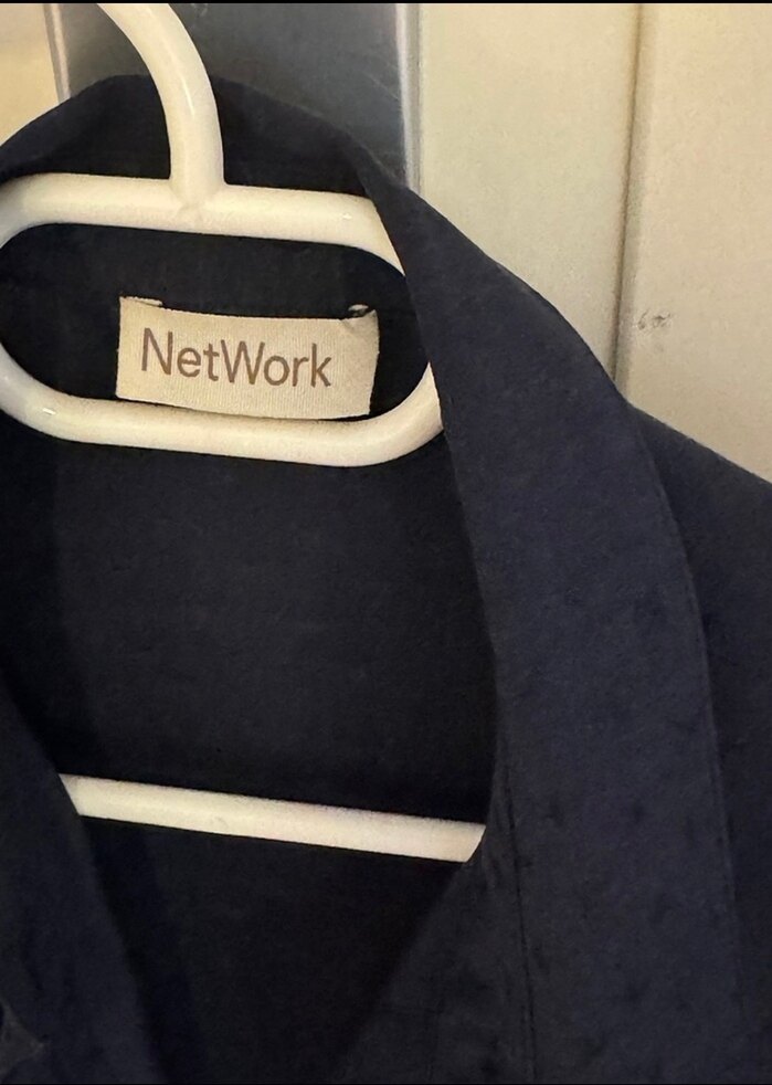 Düğmeli Lacivert Kadın Gömlek - Görsel 3