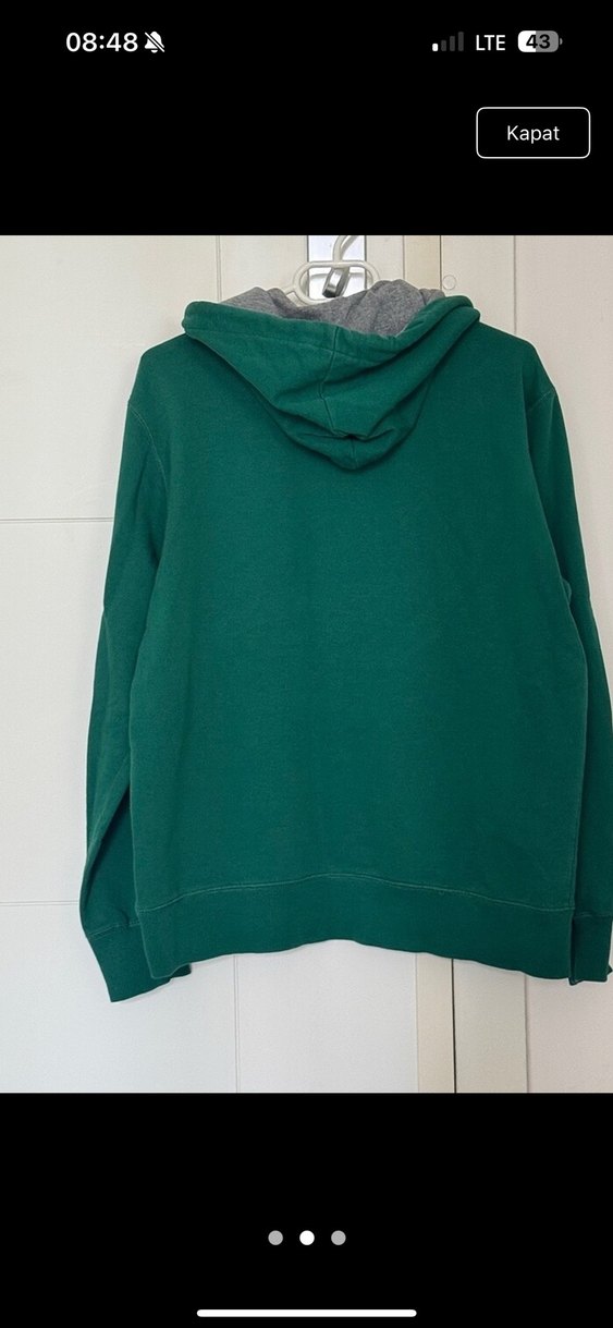 Converse Kapüşonlu Yeşil Sweatshirt - Görsel 2