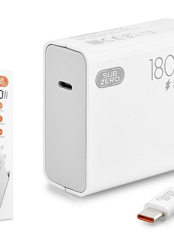 Subzero SG82 180W Type-C PD Kablolu Turbo Ev Tipi Şarj Aleti Sal