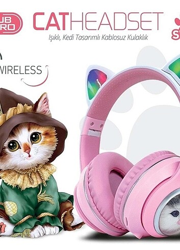 Subzero SW90 Bluetooth Renkli Kedi Kulaklık