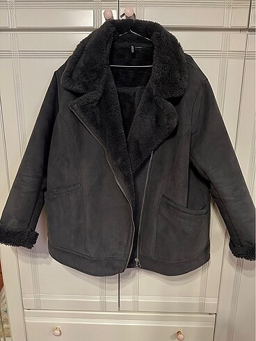 H&M peluş biker kaban