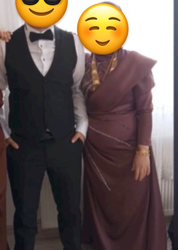 38 Beden pembe Renk Gül kurusu saten kuyruklu abiye