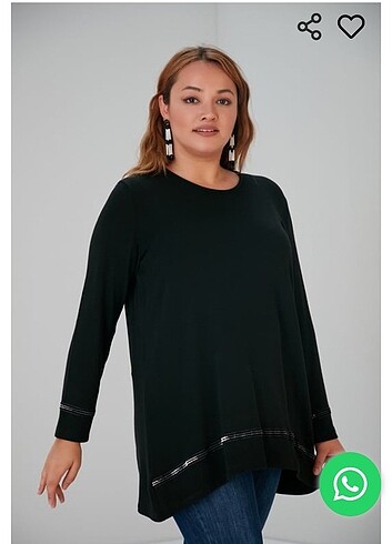 Büyük beden siyah bluz - Görsel 2