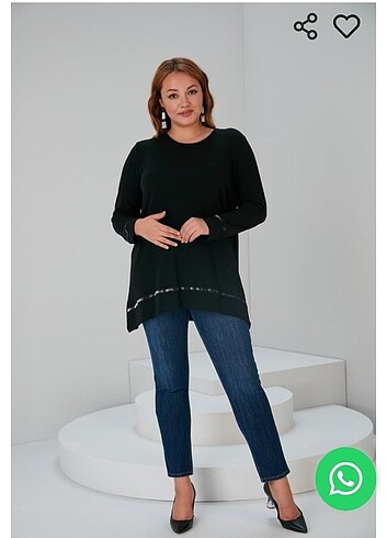 Büyük beden siyah bluz - Görsel 4