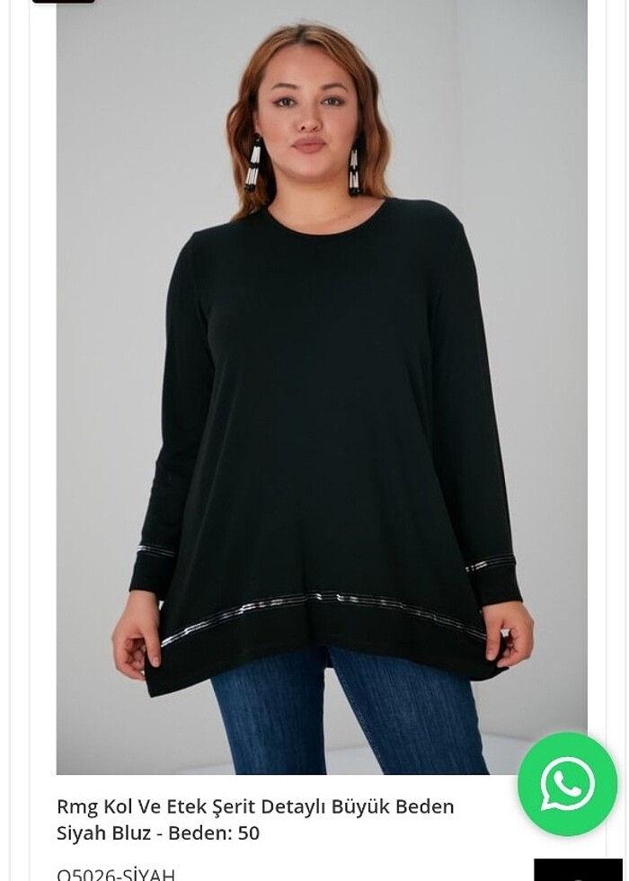 Büyük beden siyah bluz - Görsel 3