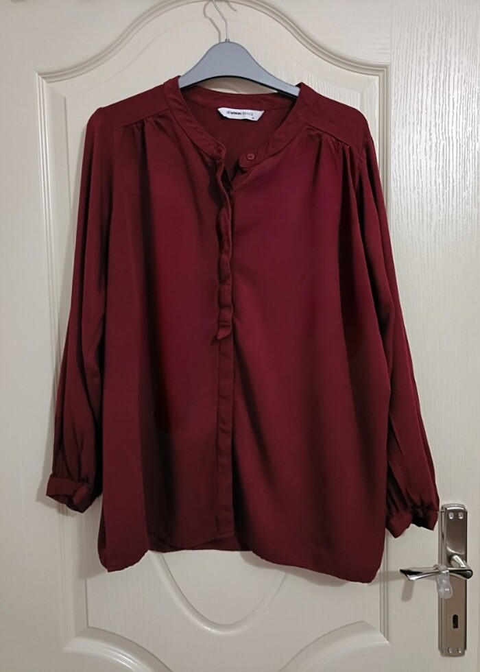 Hakim yaka kadın bluz - Görsel 3