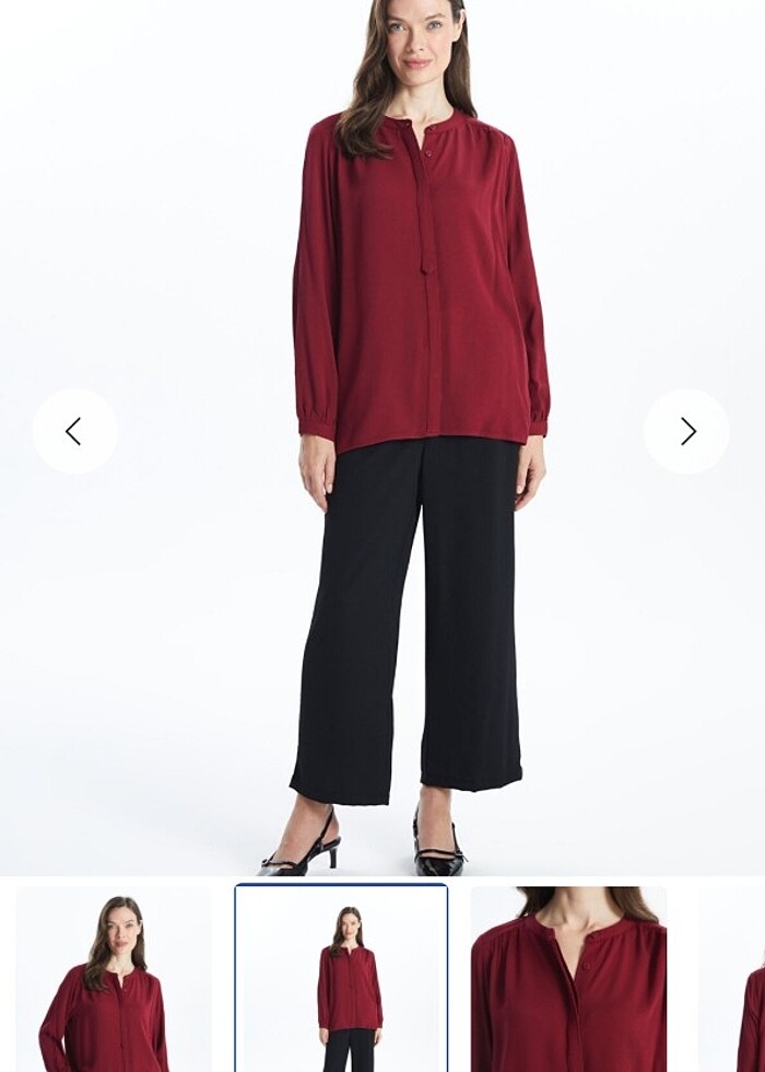 Hakim yaka kadın bluz - Görsel 5