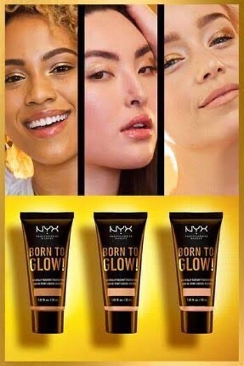 NYX NYX Born to glow aydınlık görünüm veren fondöten