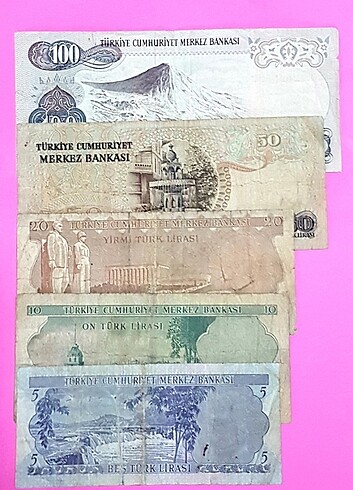  TC 1970 lerden kağıt set