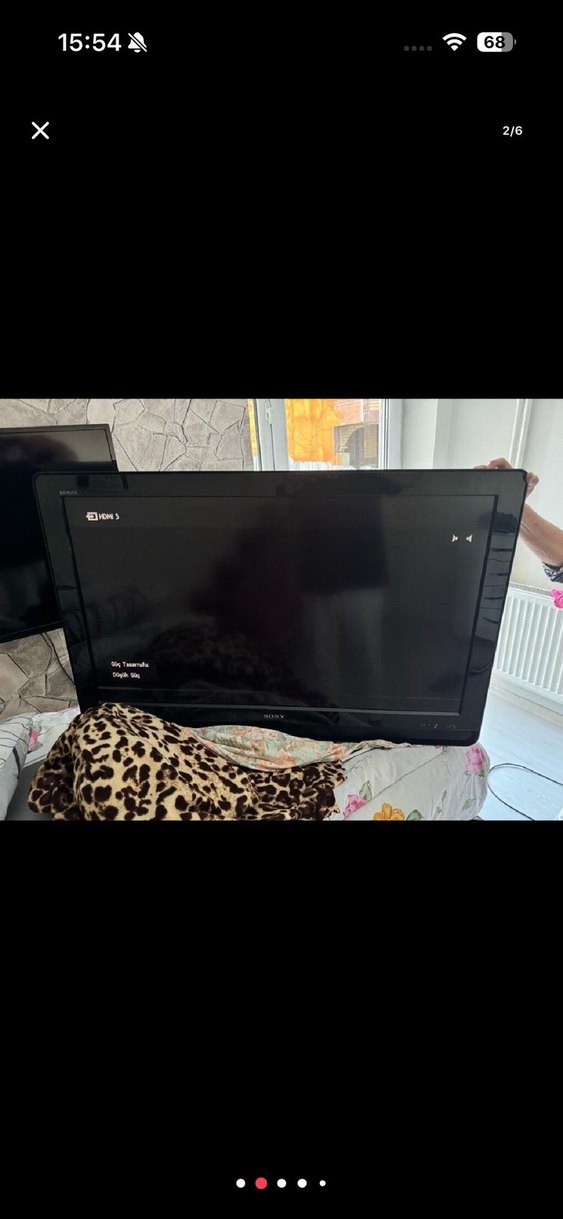 Siyah Sony televizyon - Görsel 2