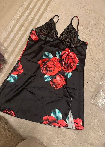 Saten mini elbise - Görsel 3