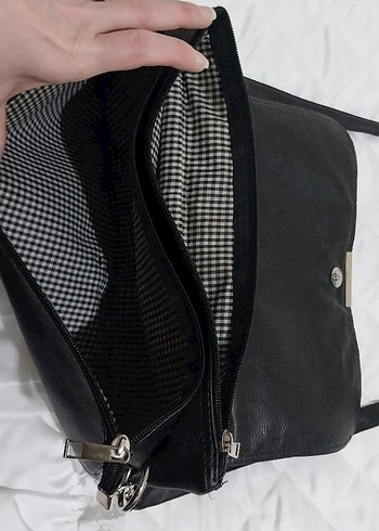 siyah deri çanta - Görsel 3