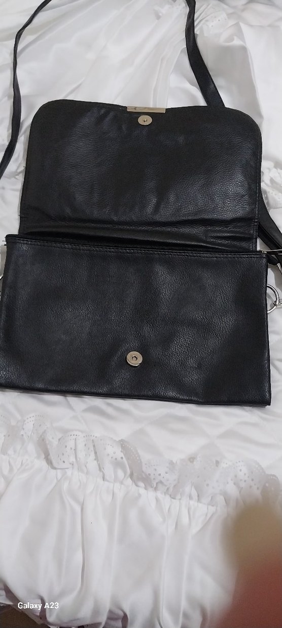 siyah deri çanta - Görsel 2