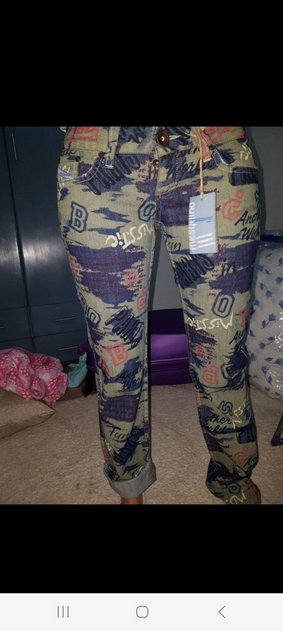 Kadın Kamuflaj Desenli Kemerli Pantolon - Görsel 2